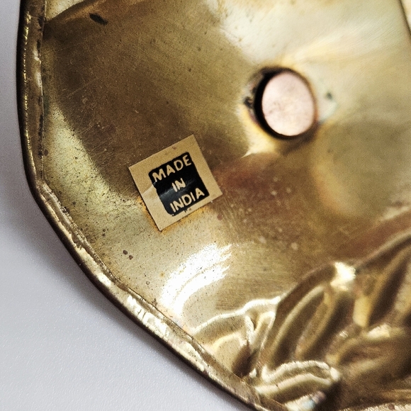 VINTAGE Unique Embossed Copper Large Cuff Bracelet Made in India - Picture 4 of 6